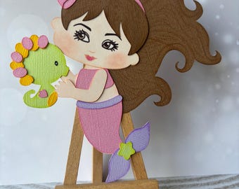 Mermaids Scrapbook Die Cuts: Paper Piecing Photo Embellishment