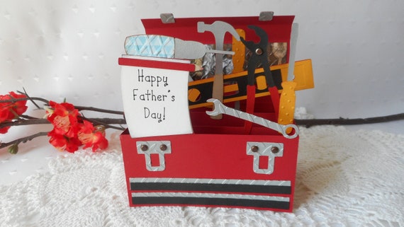 Toolbox Handmade Box Card Homemade Blank Popup Birthday Etsy Toolbox Handmade Box Card Homemade Blank Popup Birthday Etsy