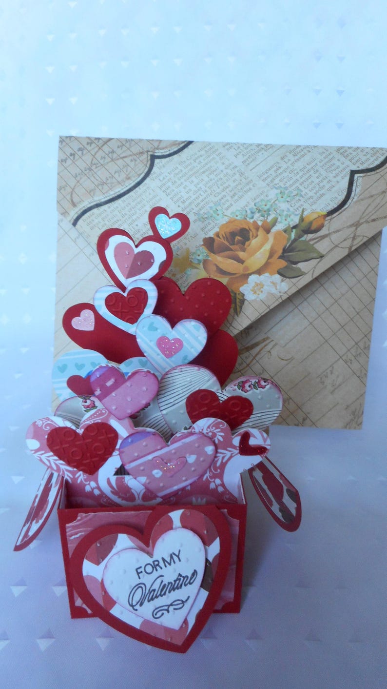 Girlfriend Hearts for Days Anniversary Box Card Hearts Card in a Box Handmade Cards for Him /& Her Boyfriend Blank Love Cards Fiance
