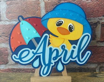 Months of the Year Scrapbook Die Cuts: Snowman & Bear Paper Piecing Photo Embellishment