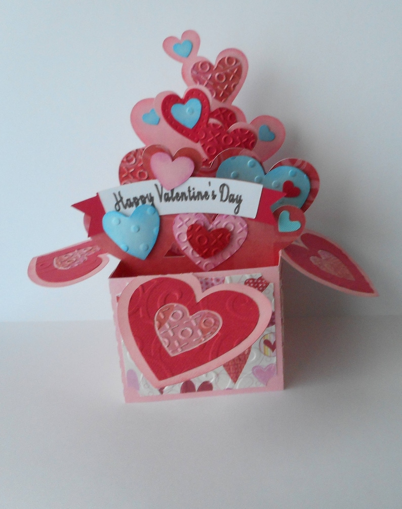 Girlfriend Hearts for Days Anniversary Box Card Hearts Card in a Box Handmade Cards for Him /& Her Boyfriend Blank Love Cards Fiance