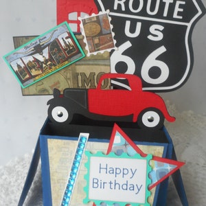Route 66 Popup Box Card Handmade 3D Blank Birthday Cards for | Etsy