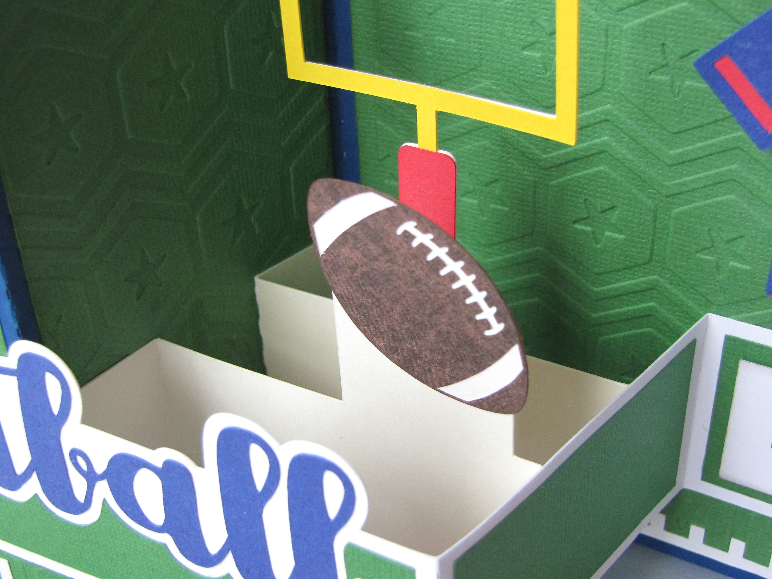 Football 3D Box Card Handmade PopUp Football Birthday Cards Etsy