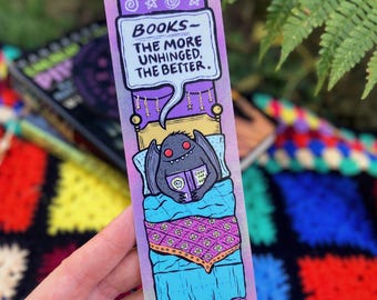 Mothman Reading in Bed Bookmark