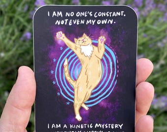 Inherently Worthy of Love Orange Cat - Vinyl Sticker