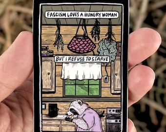 Antifascist Raccoon - Waterproof Vinyl Sticker