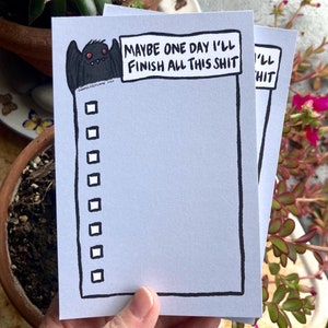 Mothman Notepad To Do List