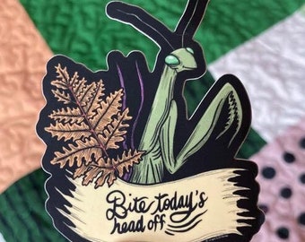 Bite Today's Head Off Vinyl Sticker