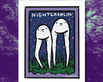 Nightcrawlin' Fresno Nightcrawlers Art Print - 8x10