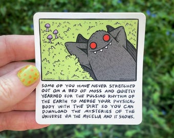 Mothman Is a Moss Man - Vinyl Sticker