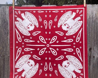 Redneck Mothman Bandana - Water-Based Ink