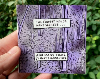 Ew, So Many Ticks Vinyl Sticker