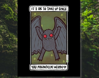 Magnificent Weirdo Mothman - 8x10 Art Print