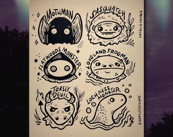 Know Your Cryptids Print - 8x10