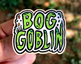 Bog Goblin Eco Wooden Lapel Pin - 1.25"