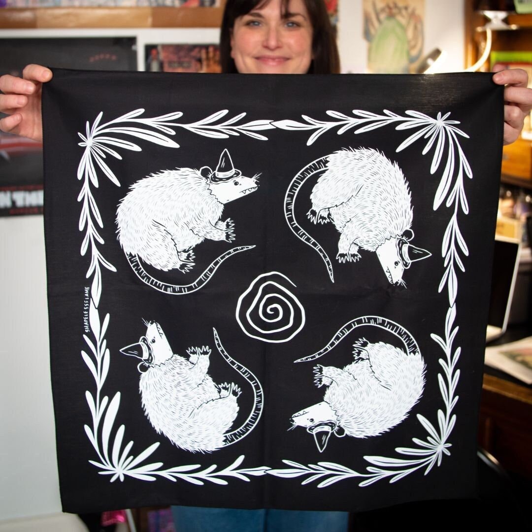 Possum Coven Screen Printed Bandana