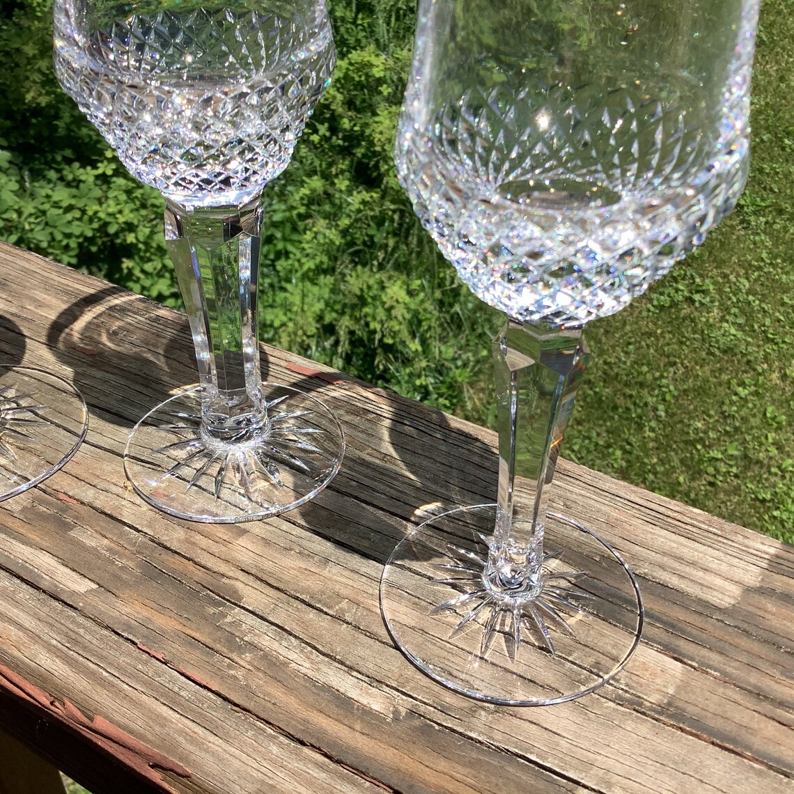 Vintage Galway Crystal Royal Irish Cut Wine Glasses Etsy
