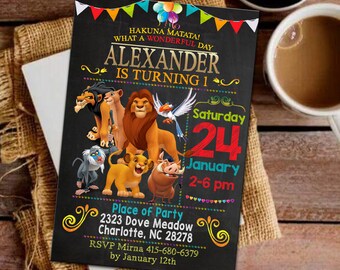 Lion King Invitation Etsy