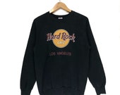 vintage hard rock cafe los angeles big logo spellout jumper sweatshirt
