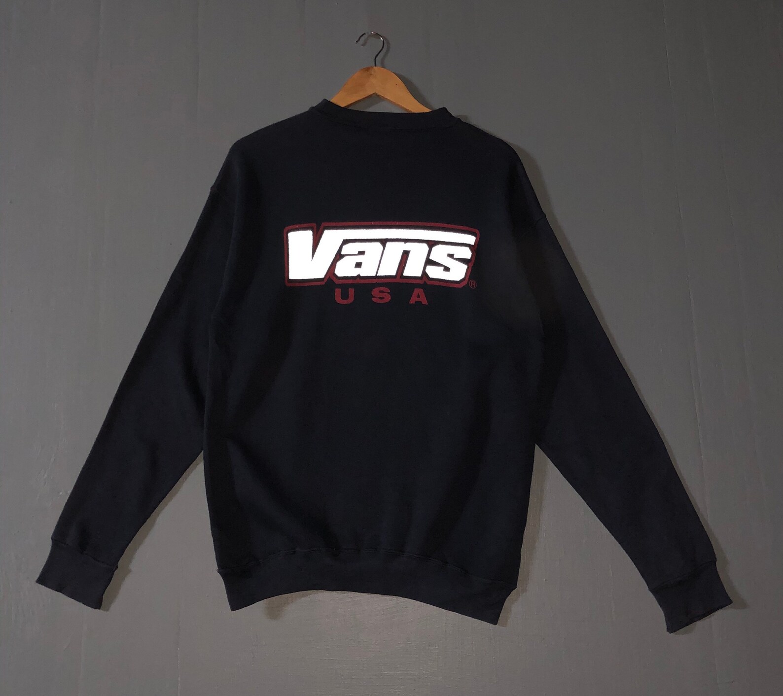 Vintage vans big logo light reflection logo jumper sweatshirt | Etsy