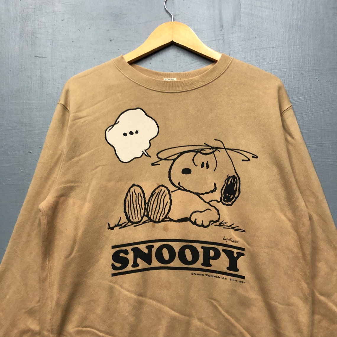 Rare snoopy Sweatshirt big logo crewneck jumper vintage | Etsy