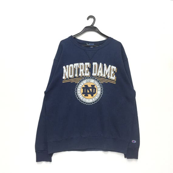 Navy Champion Notre Dame Fighting Irish Adult Block Hooded Sweatshirt