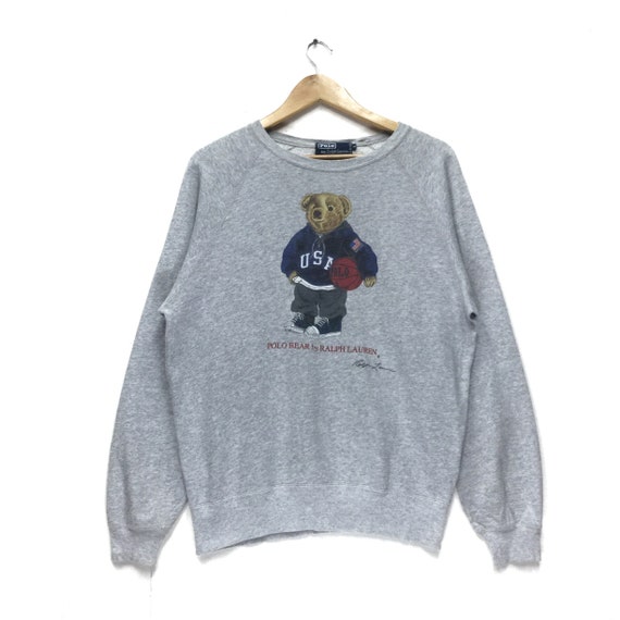 vintage ralph lauren bear sweater