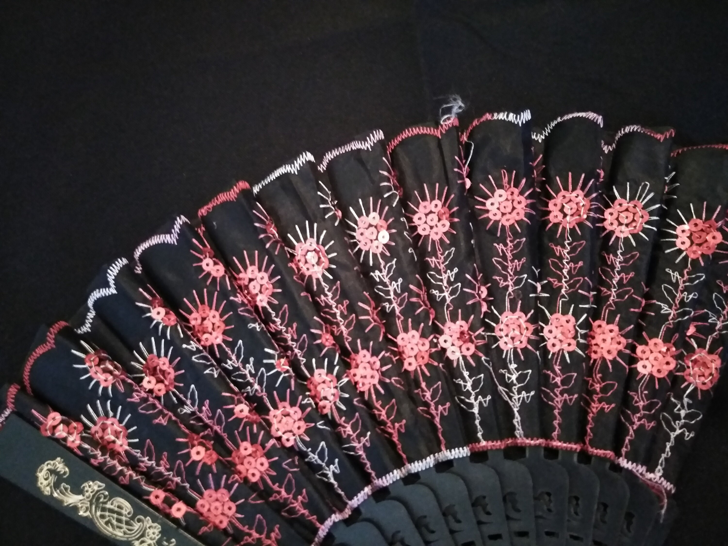 Hand Fan black and white Etsy