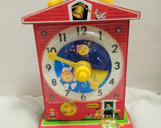 Fisher Price Music Box Teaching Clock 2009 Etsy