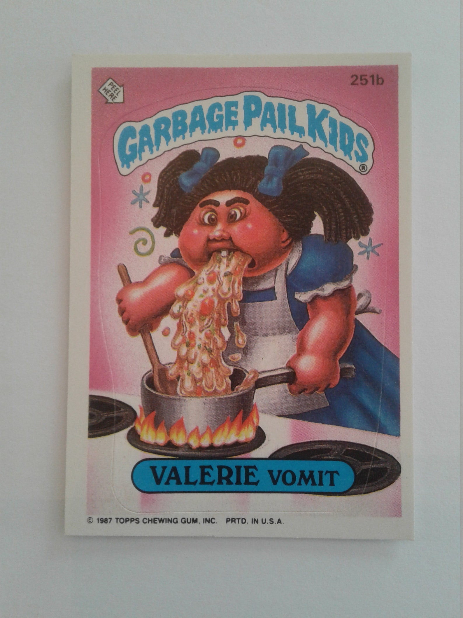 Garbage pail kids Valerie vomit Etsy