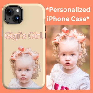Coque iPhone personnalisée avec nom personnalisé Coque de téléphone personnalisée représentant un animal de compagnie ou une personne