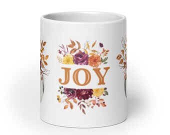 Taza Joy Otoño Calabaza Flores