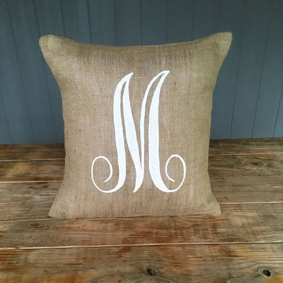Monogram Pillow Monogram Pillow Cases Custom Pillow Throw Etsy