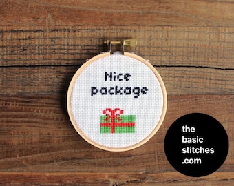 Cross Stitch Pattern - Christmas Ornament - Nice package