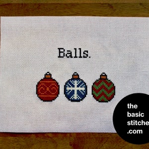 Cross Stitch Pattern - christmas balls