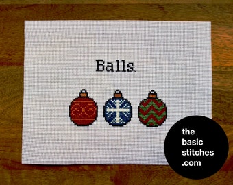 Cross Stitch Pattern - christmas balls