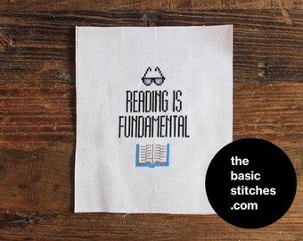 Cross Stitch Pattern - Reading is fundamental