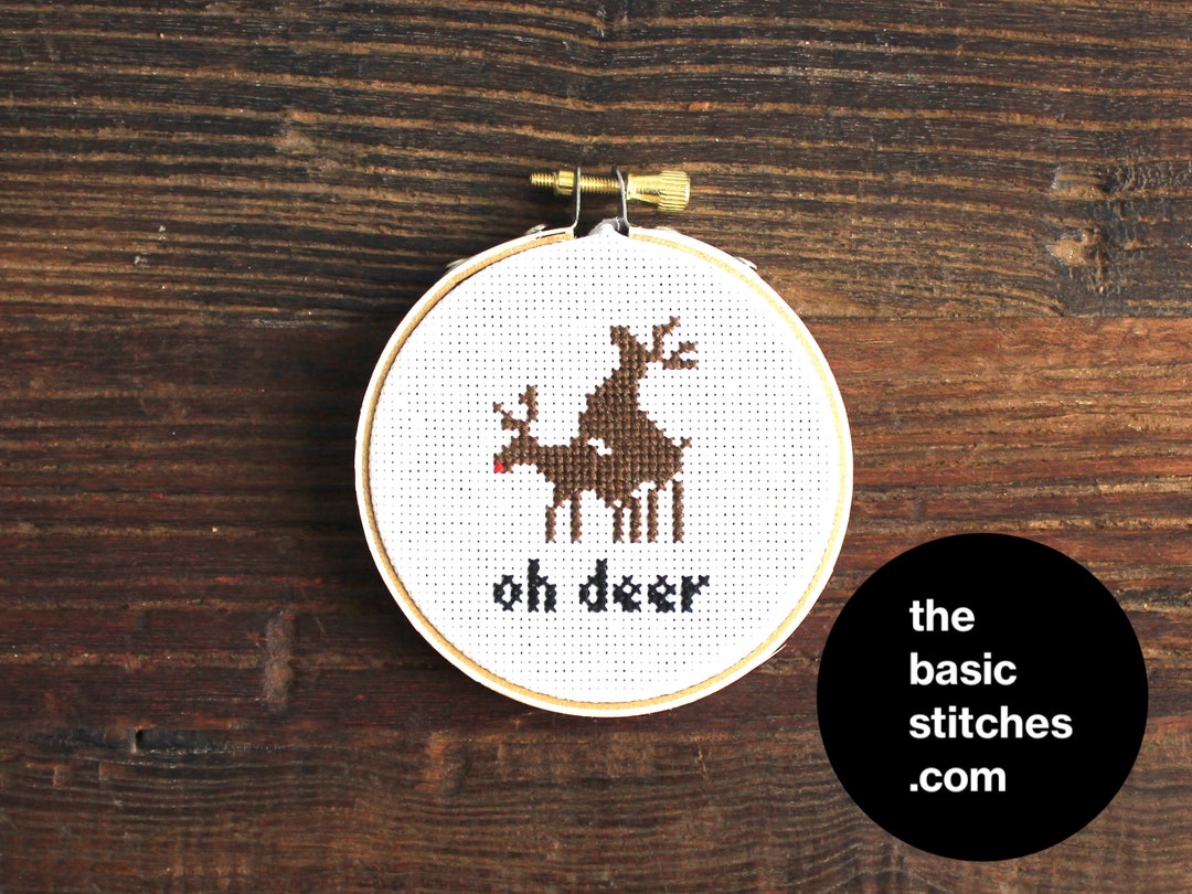 Cross Stitch Pattern - Christmas Ornament - Oh Deer - Etsy
