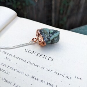Natural Emerald Pendant on Sterling Silver Chain | Self-Care Gift | May Spring Birthstone | Raw Emerald Necklace | Friendship Necklace