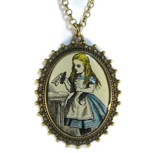 Alice in Wonderland Party | Alice in Wonderland Pendant | Alice Cosplay | Victorian Alice Necklace | Geek Girl Gift | Halloween Party