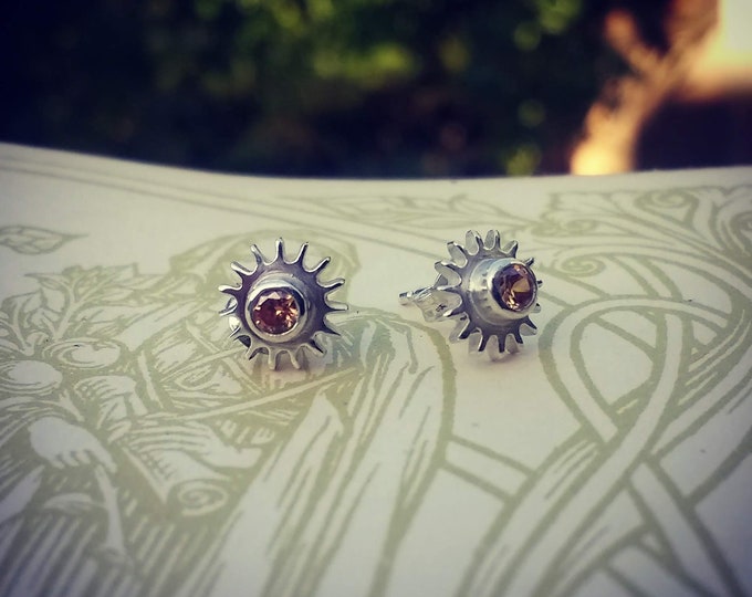 Recycled Silver Cogs Gears Stud Earrings I Steampunk Mechanical Stud Earrings I Alternative Birthday Gift I Cyberpunk Wedding Gift