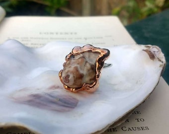 Mermaid Shell on Silver Ring | Magical Sea Shell Ring | Real Greek Sea Jewelry | Birthday Gift for Her | Alternative Jewelry