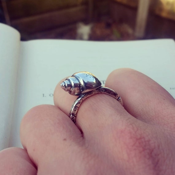 Silver Mermaid Ring Magical Sea Shell Ring Silver Sea Shell