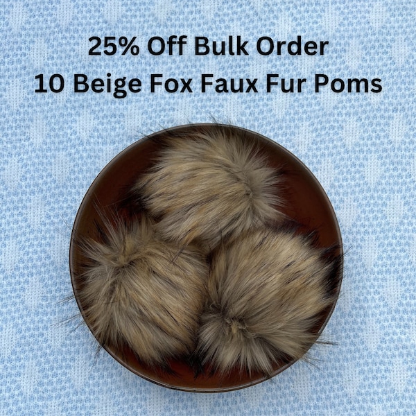 Brown Faux Fur Pom Keychain Etsy