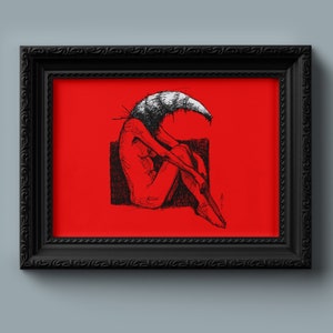 Prosecuted - Dark art - Witch - witchy art - occult art - gothic art - witch home decor - gothic home decor - dark home decor