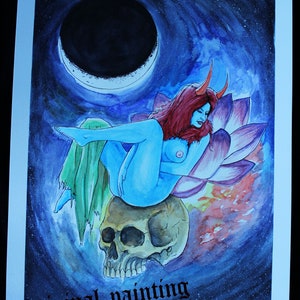 Little Hottie-original watercolor on wood painting