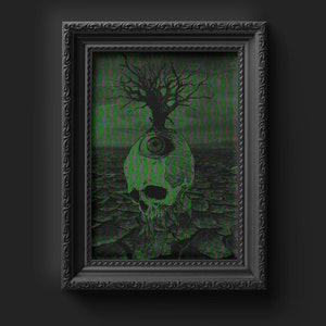 The Code - Dark art - Cyberpunk art - matrx - gothic art - cyberpunk home - cyberpunk 2077 - gamer gift - horror art - sci fi art
