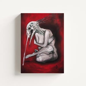 Broken - original oil painting - exclusive artwork - unique artwork - dark art - gothic art - contemporary art - Expressionsit painting