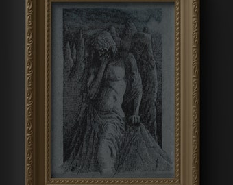 Lucifer fili aurorae - Satan - Dark art - occult art - gothic art - horror art - gothic home decor - witch home decor - witchy art