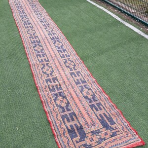 23'2"x2'2" Turkish Oushak Runner Rug, Kitchen Runner rug, Hallway Runner Rug, Vintage Runner Rug, RUNNER RUGSVINTAGEART,Kitchen Decor, Rug image 9